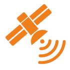 Satellite icon for communication