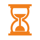 Hourglass icon for work ethic